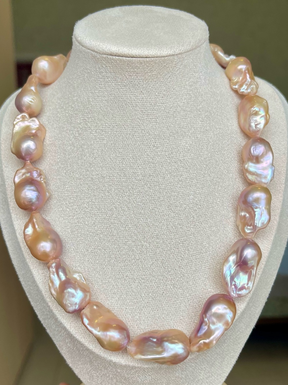 Freshwater Pink Baroque Pearl Necklace - Elegant Women’s Jewelry